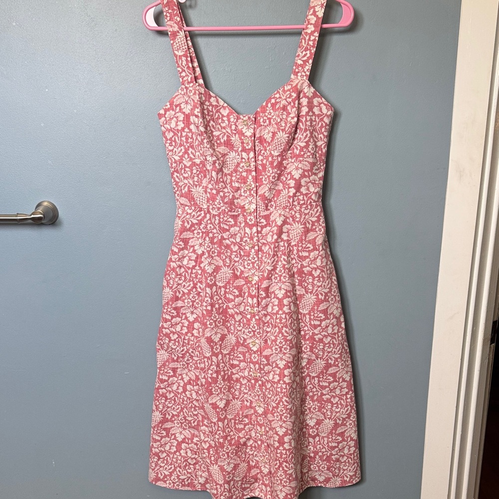 Reyn Spooner Pink and White Floral Dress